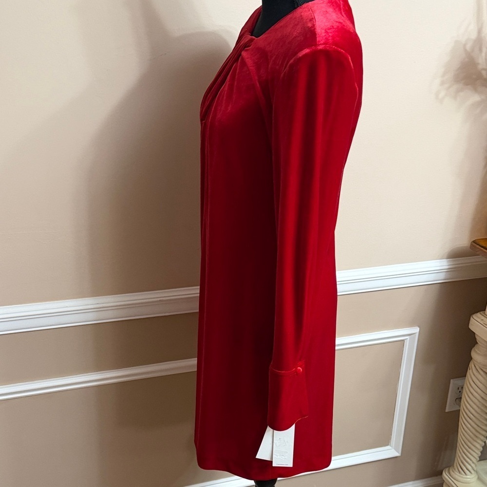 Calvin Klein Vibrant Red Long Sleeve Dress - Picture 6 of 11